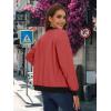 imageMAGCOMSEN Womens Lightweight Bomber Jackets Zip Up Casual Coat Spring Fall Windbreaker Outerwear with PocketsOrange Red