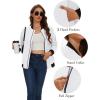 imageMAGCOMSEN Womens Lightweight Bomber Jackets Zip Up Casual Coat Spring Fall Windbreaker Outerwear with PocketsWhite