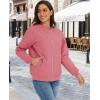 imageMAGCOMSEN Womens Diamond Quilted Jackets Lightweight Casual Bomber Jacket Warm Cotton Padded Coats with 2 PocketsAsh Pink