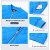 imageMAGCOMSEN Womens Diamond Quilted Jackets Lightweight Casual Bomber Jacket Warm Cotton Padded Coats with 2 PocketsAzure Blue