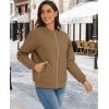 imageMAGCOMSEN Womens Diamond Quilted Jackets Lightweight Casual Bomber Jacket Warm Cotton Padded Coats with 2 PocketsBrown