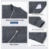 imageMAGCOMSEN Womens Diamond Quilted Jackets Lightweight Casual Bomber Jacket Warm Cotton Padded Coats with 2 PocketsDark Grey