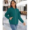 imageMAGCOMSEN Womens Diamond Quilted Jackets Lightweight Casual Bomber Jacket Warm Cotton Padded Coats with 2 PocketsEmerald Green