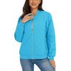 imageMAGCOMSEN Womens Diamond Quilted Jackets Lightweight Casual Bomber Jacket Warm Cotton Padded Coats with 2 PocketsIce Blue