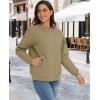 imageMAGCOMSEN Womens Diamond Quilted Jackets Lightweight Casual Bomber Jacket Warm Cotton Padded Coats with 2 PocketsKhaki