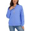 imageMAGCOMSEN Womens Diamond Quilted Jackets Lightweight Casual Bomber Jacket Warm Cotton Padded Coats with 2 PocketsLight Blue