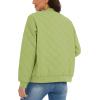 imageMAGCOMSEN Womens Diamond Quilted Jackets Lightweight Casual Bomber Jacket Warm Cotton Padded Coats with 2 PocketsOlive Green