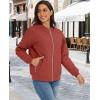 imageMAGCOMSEN Womens Diamond Quilted Jackets Lightweight Casual Bomber Jacket Warm Cotton Padded Coats with 2 PocketsOrange Red