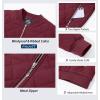 imageMAGCOMSEN Womens Diamond Quilted Jackets Lightweight Casual Bomber Jacket Warm Cotton Padded Coats with 2 PocketsWine Red