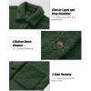 imageMAGCOMSEN Womens Sherpa Fleece Jackets Fuzzy Warm Winter Jackets Button Down Coat Long Sleeve Outwear with PocketsArmy Green