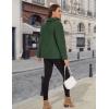 imageMAGCOMSEN Womens Sherpa Fleece Jackets Fuzzy Warm Winter Jackets Button Down Coat Long Sleeve Outwear with PocketsArmy Green