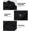 imageMAGCOMSEN Womens Sherpa Fleece Jackets Fuzzy Warm Winter Jackets Button Down Coat Long Sleeve Outwear with PocketsBlack