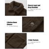 imageMAGCOMSEN Womens Sherpa Fleece Jackets Fuzzy Warm Winter Jackets Button Down Coat Long Sleeve Outwear with PocketsBrown