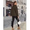imageMAGCOMSEN Womens Sherpa Fleece Jackets Fuzzy Warm Winter Jackets Button Down Coat Long Sleeve Outwear with PocketsBrown