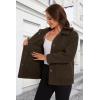 imageMAGCOMSEN Womens Sherpa Fleece Jackets Fuzzy Warm Winter Jackets Button Down Coat Long Sleeve Outwear with PocketsBrown