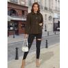 imageMAGCOMSEN Womens Sherpa Fleece Jackets Fuzzy Warm Winter Jackets Button Down Coat Long Sleeve Outwear with PocketsBrown