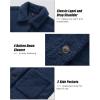 imageMAGCOMSEN Womens Sherpa Fleece Jackets Fuzzy Warm Winter Jackets Button Down Coat Long Sleeve Outwear with PocketsDark Blue