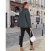 imageMAGCOMSEN Womens Sherpa Fleece Jackets Fuzzy Warm Winter Jackets Button Down Coat Long Sleeve Outwear with PocketsDark Gray