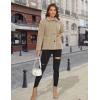 imageMAGCOMSEN Womens Sherpa Fleece Jackets Fuzzy Warm Winter Jackets Button Down Coat Long Sleeve Outwear with PocketsKhaki
