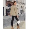 imageMAGCOMSEN Womens Sherpa Fleece Jackets Fuzzy Warm Winter Jackets Button Down Coat Long Sleeve Outwear with PocketsKhaki
