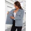 imageMAGCOMSEN Womens Sherpa Fleece Jackets Fuzzy Warm Winter Jackets Button Down Coat Long Sleeve Outwear with PocketsLight Gray