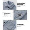 imageMAGCOMSEN Womens Sherpa Fleece Jackets Fuzzy Warm Winter Jackets Button Down Coat Long Sleeve Outwear with PocketsLight Gray