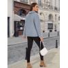 imageMAGCOMSEN Womens Sherpa Fleece Jackets Fuzzy Warm Winter Jackets Button Down Coat Long Sleeve Outwear with PocketsLight Gray