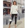 imageMAGCOMSEN Womens Sherpa Fleece Jackets Fuzzy Warm Winter Jackets Button Down Coat Long Sleeve Outwear with PocketsOffwhite