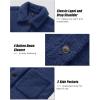 imageMAGCOMSEN Womens Sherpa Fleece Jackets Fuzzy Warm Winter Jackets Button Down Coat Long Sleeve Outwear with PocketsTreasure Blue