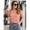 imageMAGCOMSEN Womens TShirts Cotton ShortSleeve Shirts CrewNeck Tees ClassicFit Breathable Casual Summer TopsApricot