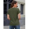 imageMAGCOMSEN Womens TShirts Cotton ShortSleeve Shirts CrewNeck Tees ClassicFit Breathable Casual Summer TopsArmy Green