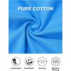 imageMAGCOMSEN Womens TShirts Cotton ShortSleeve Shirts CrewNeck Tees ClassicFit Breathable Casual Summer TopsAzure Blue
