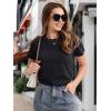 imageMAGCOMSEN Womens TShirts Cotton ShortSleeve Shirts CrewNeck Tees ClassicFit Breathable Casual Summer TopsBlack