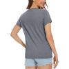imageMAGCOMSEN Womens TShirts Cotton ShortSleeve Shirts CrewNeck Tees ClassicFit Breathable Casual Summer TopsDark Grey Heather