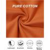 imageMAGCOMSEN Womens TShirts Cotton ShortSleeve Shirts CrewNeck Tees ClassicFit Breathable Casual Summer TopsDark Orange