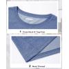 imageMAGCOMSEN Womens TShirts Cotton ShortSleeve Shirts CrewNeck Tees ClassicFit Breathable Casual Summer TopsGray Blue Heather