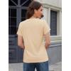 imageMAGCOMSEN Womens TShirts Cotton ShortSleeve Shirts CrewNeck Tees ClassicFit Breathable Casual Summer TopsLight Apricot