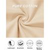 imageMAGCOMSEN Womens TShirts Cotton ShortSleeve Shirts CrewNeck Tees ClassicFit Breathable Casual Summer TopsLight Apricot