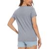imageMAGCOMSEN Womens TShirts Cotton ShortSleeve Shirts CrewNeck Tees ClassicFit Breathable Casual Summer TopsLight Grey Heather