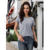 imageMAGCOMSEN Womens TShirts Cotton ShortSleeve Shirts CrewNeck Tees ClassicFit Breathable Casual Summer TopsLight Grey Heather