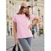 imageMAGCOMSEN Womens TShirts Cotton ShortSleeve Shirts CrewNeck Tees ClassicFit Breathable Casual Summer TopsLight Pink