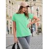 imageMAGCOMSEN Womens TShirts Cotton ShortSleeve Shirts CrewNeck Tees ClassicFit Breathable Casual Summer TopsMint Green