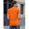 imageMAGCOMSEN Womens TShirts Cotton ShortSleeve Shirts CrewNeck Tees ClassicFit Breathable Casual Summer TopsOrange