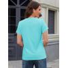 imageMAGCOMSEN Womens TShirts Cotton ShortSleeve Shirts CrewNeck Tees ClassicFit Breathable Casual Summer TopsPale Blue