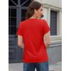 imageMAGCOMSEN Womens TShirts Cotton ShortSleeve Shirts CrewNeck Tees ClassicFit Breathable Casual Summer TopsTomato Red