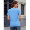 imageMAGCOMSEN Womens TShirts Cotton ShortSleeve Shirts CrewNeck Tees ClassicFit Breathable Casual Summer TopsWaterfall Blue