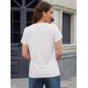 imageMAGCOMSEN Womens TShirts Cotton ShortSleeve Shirts CrewNeck Tees ClassicFit Breathable Casual Summer TopsWhite
