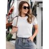 imageMAGCOMSEN Womens TShirts Cotton ShortSleeve Shirts CrewNeck Tees ClassicFit Breathable Casual Summer TopsWhite