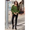 imageMAGCOMSEN Womens Corduroy Jacket Sherpa Fleece Lined Warm Winter Coat Button Down Casual Jacket with PocketsArmy Green