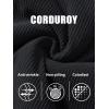imageMAGCOMSEN Womens Corduroy Jacket Sherpa Fleece Lined Warm Winter Coat Button Down Casual Jacket with PocketsBlack
